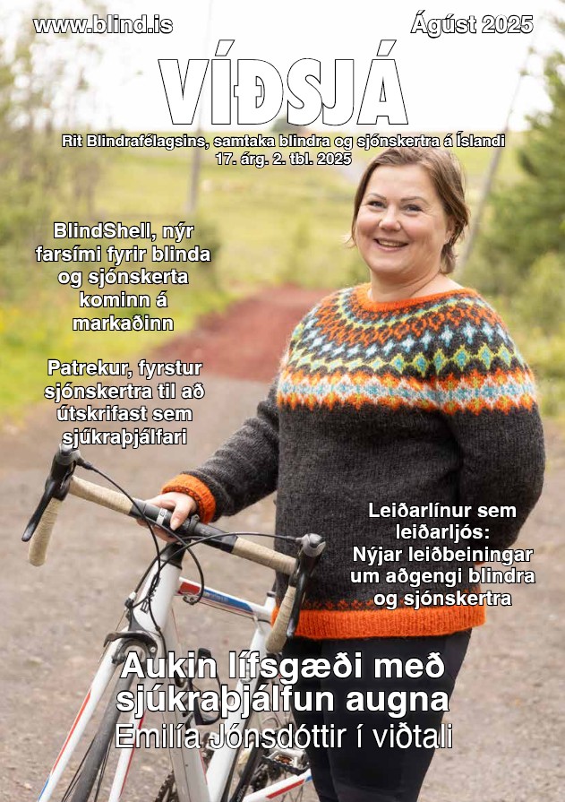 Mynd af Emilíu Jónsdóttur á forsíðu Víðsjá